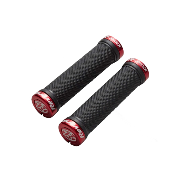 Puño REVERSE R-Shock Lock 29mm x 130mm Black/Red Anodizado