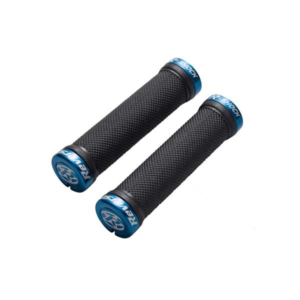 Puño REVERSE R-Shock Lock 29mm x 130mm Black/Blue Anodizado